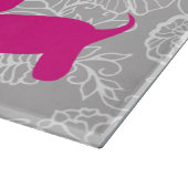 Planche à découper rose de teckel (Coin)