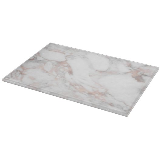 Planche À Découper Rose élégant  or Modèle Marbre blanc tendance (Coin)
