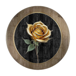 Planche À Découper Rose Élégante avec Cadre Décoratif Orné
