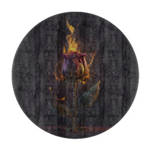 Planche À Découper rose en feu