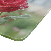 Planche À Découper Rose en gouttes de pluie (Coin)