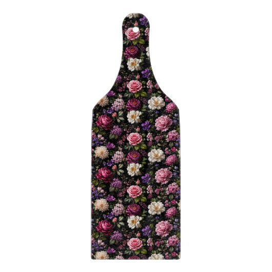 Planche À Découper Rose en velours noir (Devant)