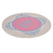 Planche À Découper Rose et bleu personnalisés (Coin)