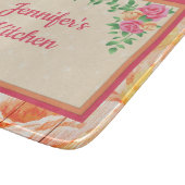 Planche À Découper Rose et Pêcher Roses son propre verre (Coin)