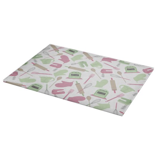 Planche à découper rose et verte de cuisine (Coin)