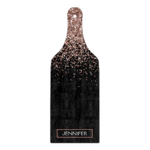 Planche À Découper Rose Gold Blush Parties scintillant rose Monogramm