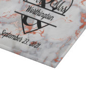 Planche À Découper Rose Gold Marble M. et Mme Heart Mariage Don (Coin)