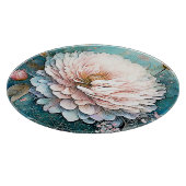 Planche À Découper Rose Gold Turquoise Bloom Art (Coin)