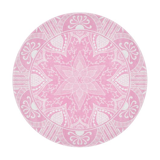Planche À Découper Rose Mandala (Devant)