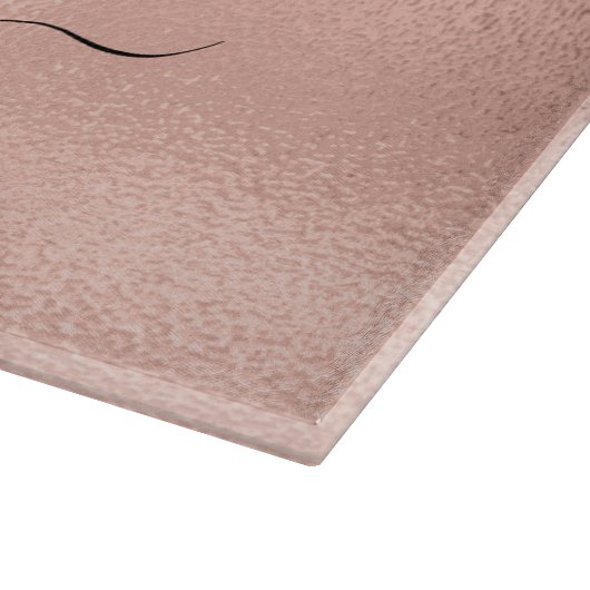 Planche À Découper Rose métallique Monogramme Parties scintillant ros (Coin)