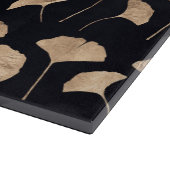Planche À Découper Rose or ginko feuille noir arrière - plan (Coin)