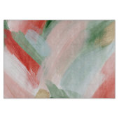 Planche À Découper Rose Or Vert Bleu Rouge Abstrait (Devant)