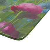 Planche À Découper Rose pâle, bleu et floral blanc (Coin)