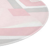 Planche À Découper Rose Pâle Géométrique Chevron (Coin)