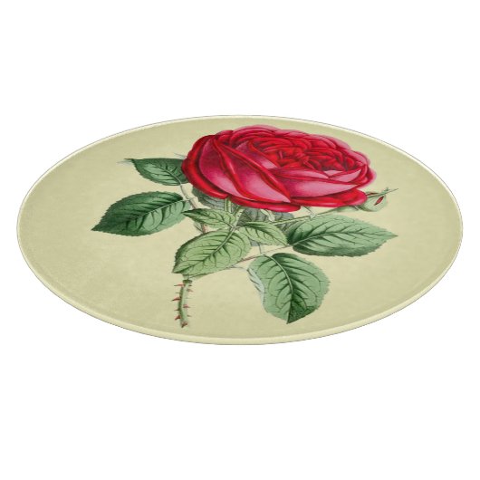 Planche À Découper Rose rouge antique (Coin)