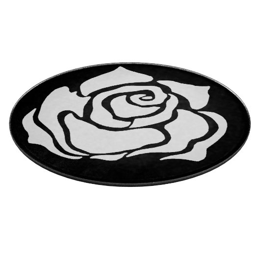 Planche À Découper Rose tribal noir blanc (Coin)