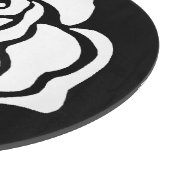 Planche À Découper Rose tribal noir blanc (Coin)