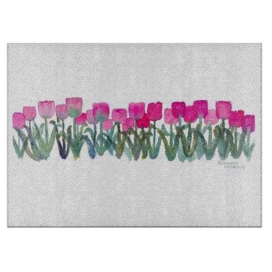 Planche à découper rose Tulip Grove (Devant)