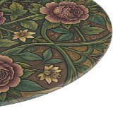 Planche À Découper Rose violette ornée de style William Morris floral (Coin)