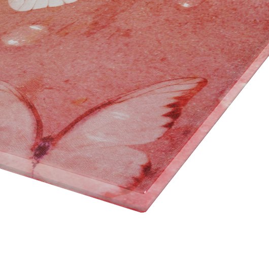 Planche À Découper Rosée et papillons (Coin)