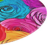 Planche À Découper Roses de papier vibreux (Coin)