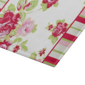 Planche À Découper Roses Et Grilles Planche À Découpe En Verre (Coin)