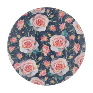 Planche À Découper Roses et Rosebuds : Floral Seamless.