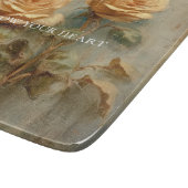 Planche À Découper Roses Fleurs de Pêcher Romantiques (Coin)