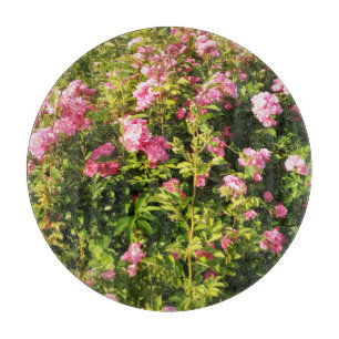 Planche À Découper Roses roses en fleurs
