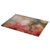 Planche À Découper Roses Roses Romantiques Finition Douce (Coin)