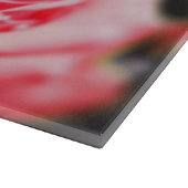 Planche À Découper Roses rouges romantiques (Coin)