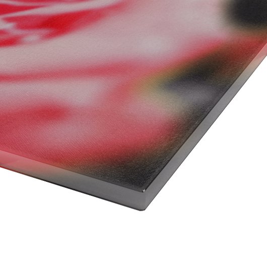 Planche À Découper Roses rouges romantiques (Coin)