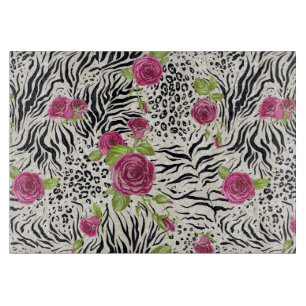 Planche À Découper Roses sur le motif animal