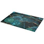 Planche À Découper Roses Turquoises Abstraits modernes et Parties sci (Coin)