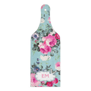 Planche À Découper Roses vintages   Cadeau Monogrammes personnalisés