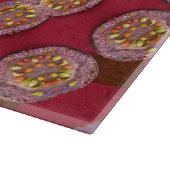 Planche À Découper Rosettes Mandala Rouge Or Jaune (Coin)