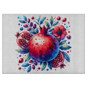 Planche À Découper Rosh Hashana Eau couleur grenade