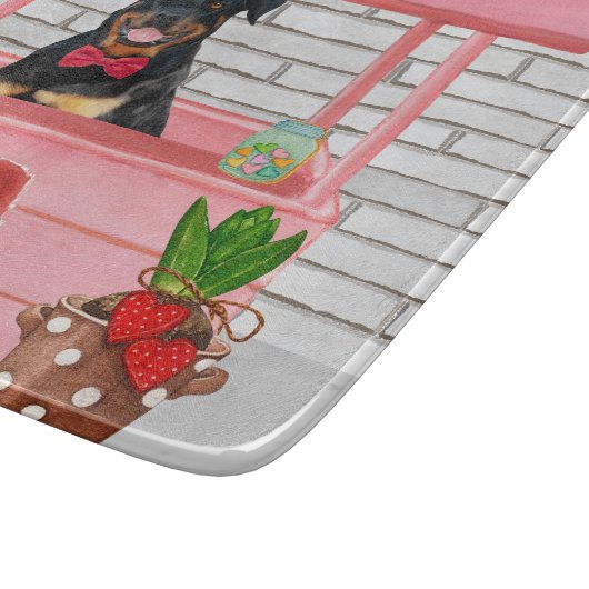 Planche À Découper Rottweiler Chien Valentine's Day Kissing Booth (Coin)