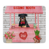 Planche À Découper Rottweiler Chien Valentine's Day Kissing Booth (Devant)
