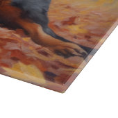 Planche À Découper Rottweiler dans les feuilles d'automne automne aut (Coin)