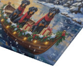 Planche À Découper Rottweiler Noël Bateau Vacances (Coin)