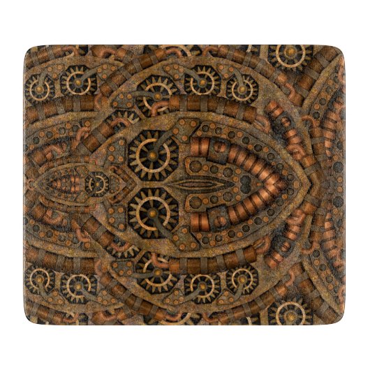 Planche À Découper Rouages vintages industriels de Steampunk (Devant)