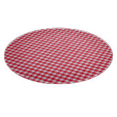 Planche À Découper Rouge À damiers Nappe Gros Plan. (Coin)