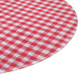 Planche À Découper Rouge À damiers Nappe Gros Plan. (Coin)