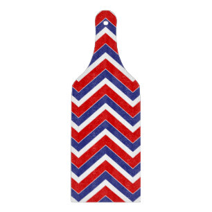 Planche À Découper Rouge, Blanc, Bleu Chevron 1 CUTTING BOARD PADDLE