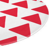Planche À Découper Rouge Blanc Triangle Motif Art moderne (Coin)