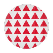 Planche À Découper Rouge Blanc Triangle Motif Art moderne (Devant)