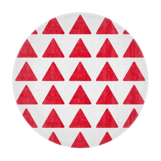 Planche À Découper Rouge Blanc Triangle Motif Art moderne (Devant)