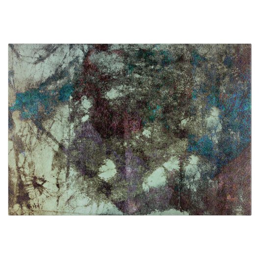 Planche À Découper Rouge bleu gris gris abstrait grunge graphique (Devant)