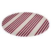 Planche À Découper Rouge bordeaux et beige cinq rayures motif (Coin)
